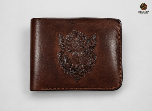 Custom Jerzy Wallet with Carved Image Triskóra