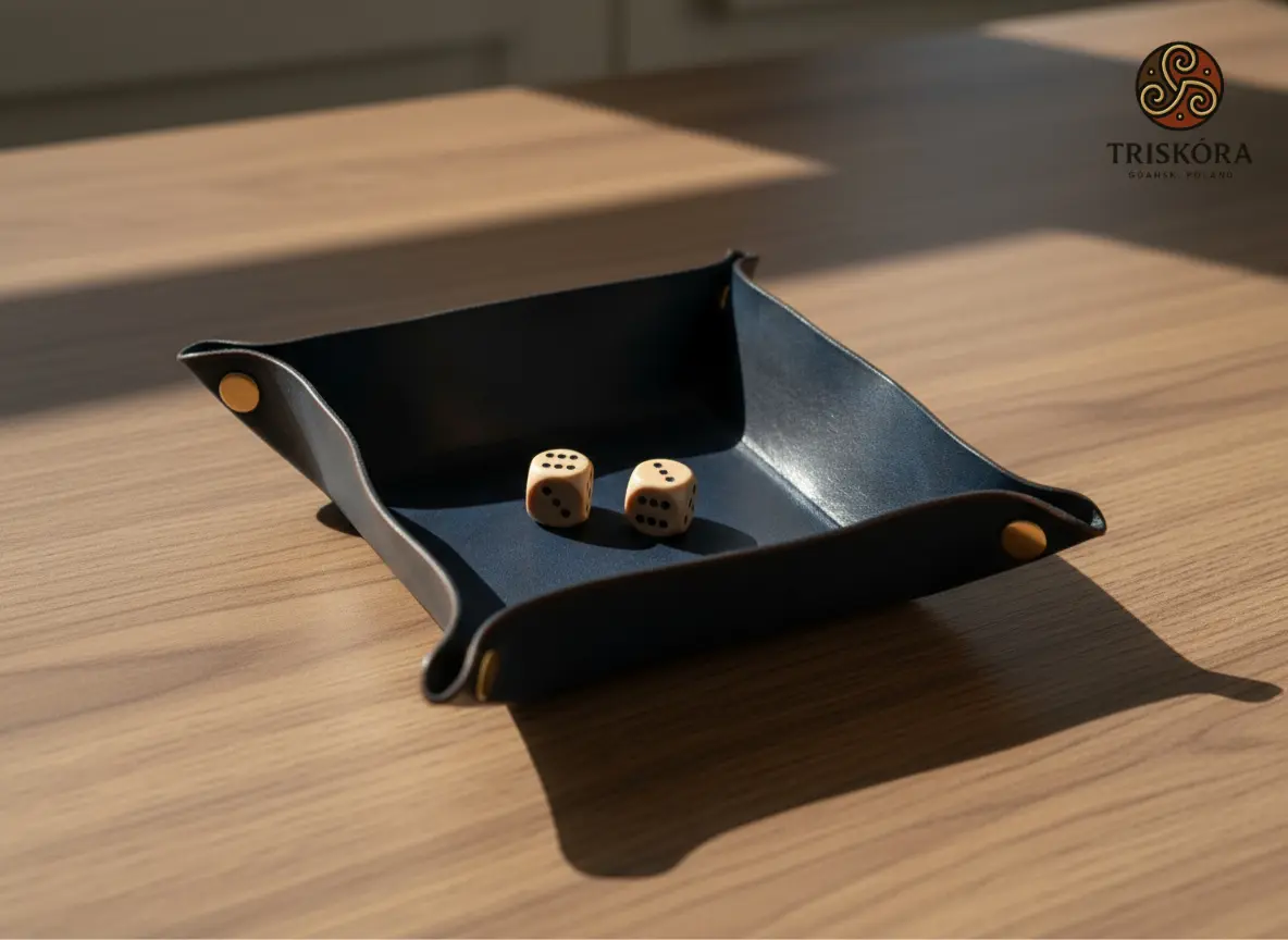 Leather Dice Tray - LDC-0001 Triskóra