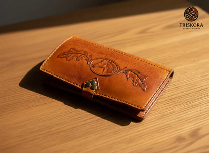 Custom Long Leather Wallet for Women Triskóra