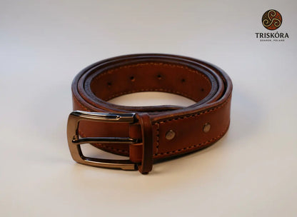 Hand Stitched Leather Belt Triskóra